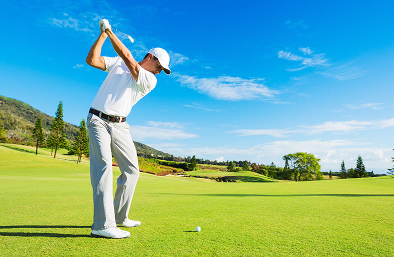 Male Golfer Dressed Smart